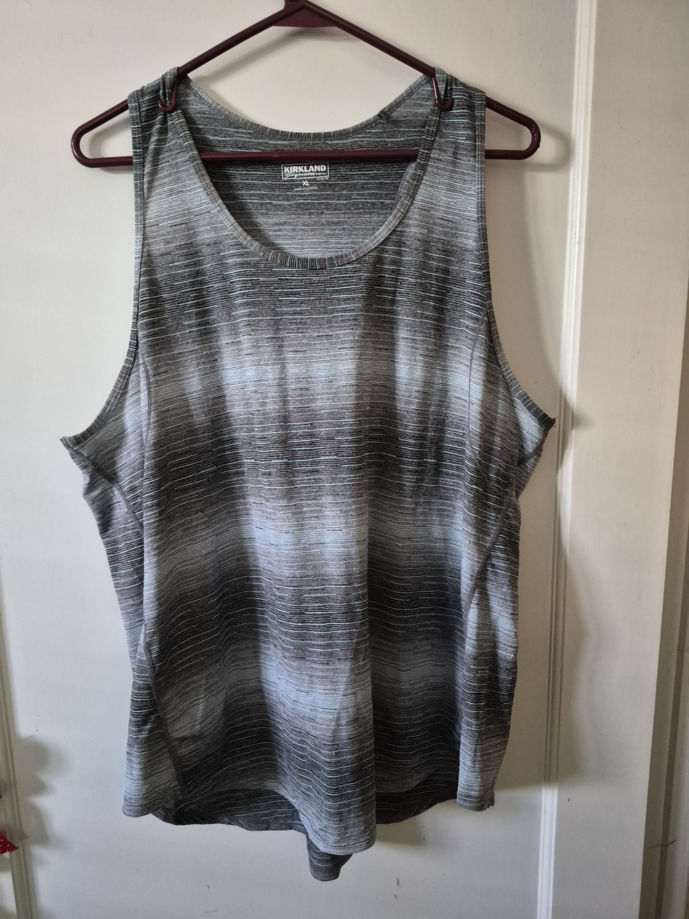 Kirkland Signature Women's Gray Striped Tank Top